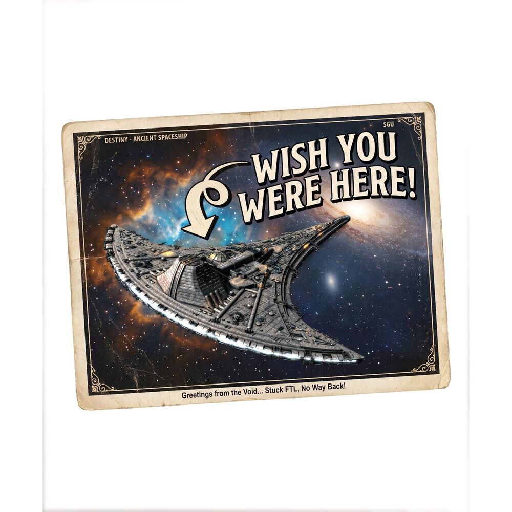 Stargate Universe Postcard Ringer T-Shirt - Sci-Fi Space Travel Graphic Tee